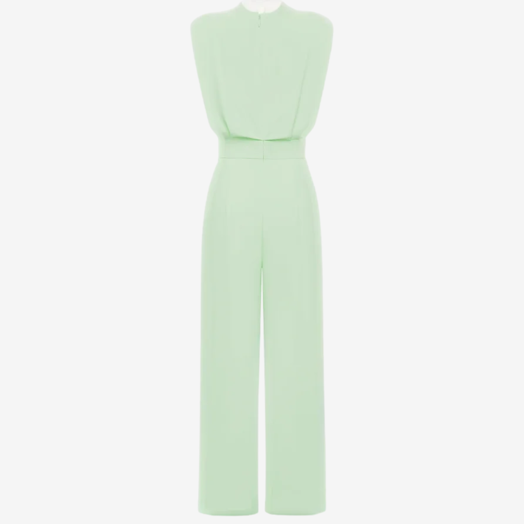 Light green jumpsuit on a white background