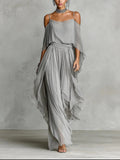 Lena — Conjunto fluido gris