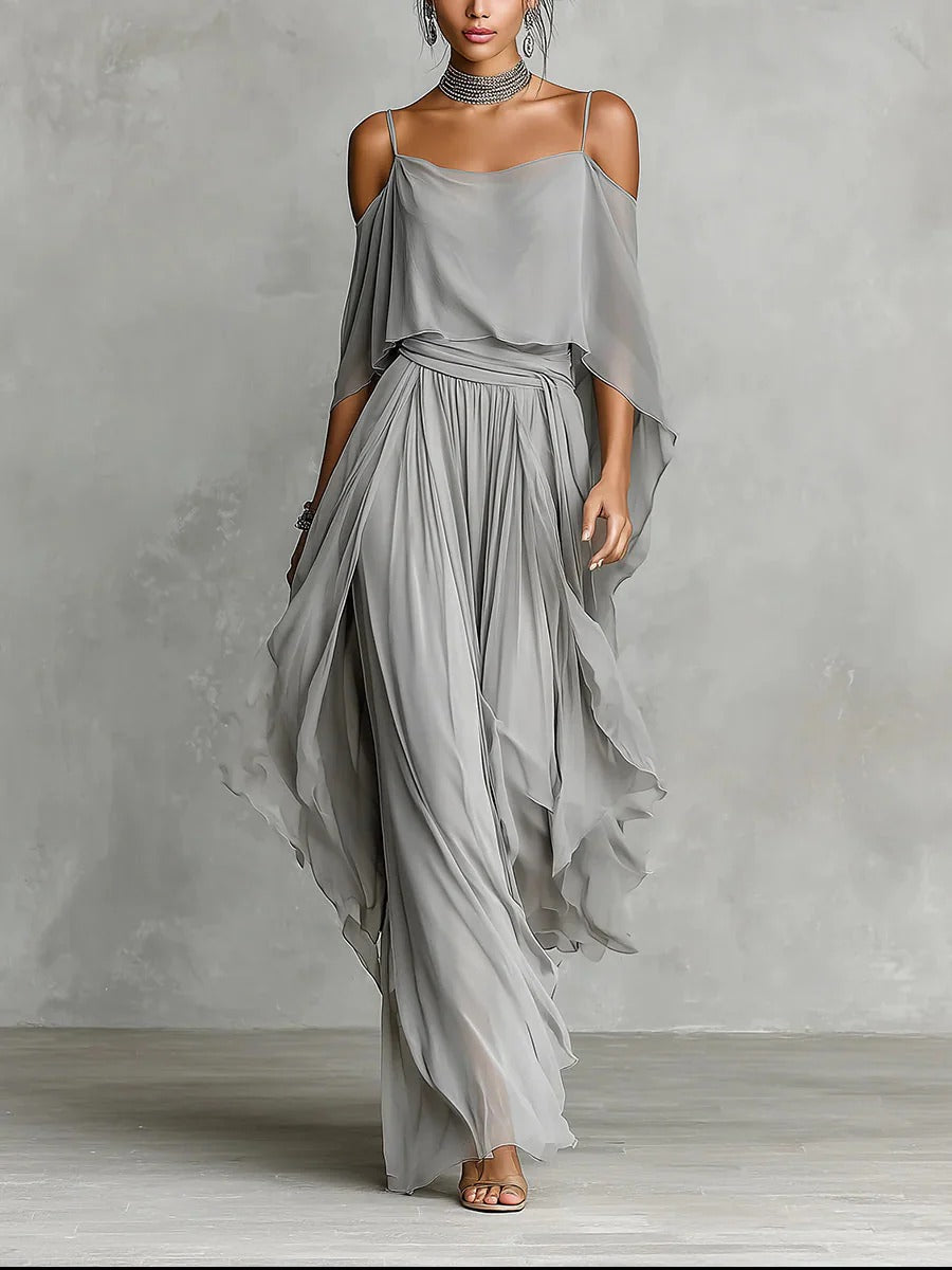 Lena — Conjunto fluido gris