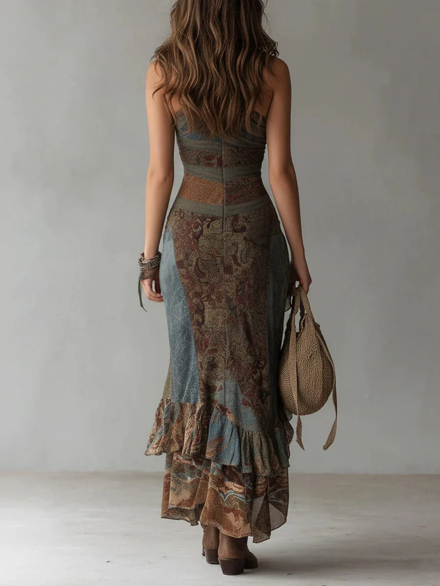 Sira — Vestido asimétrico estampado