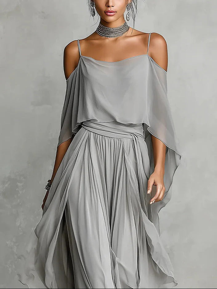 Lena — Conjunto fluido gris